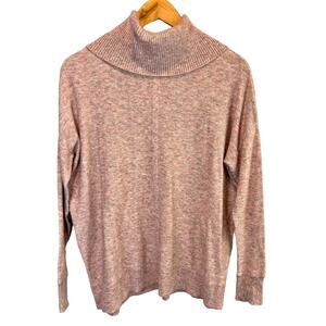 Sundance Pink Spacedye Cowl Neck Sweater - size Small